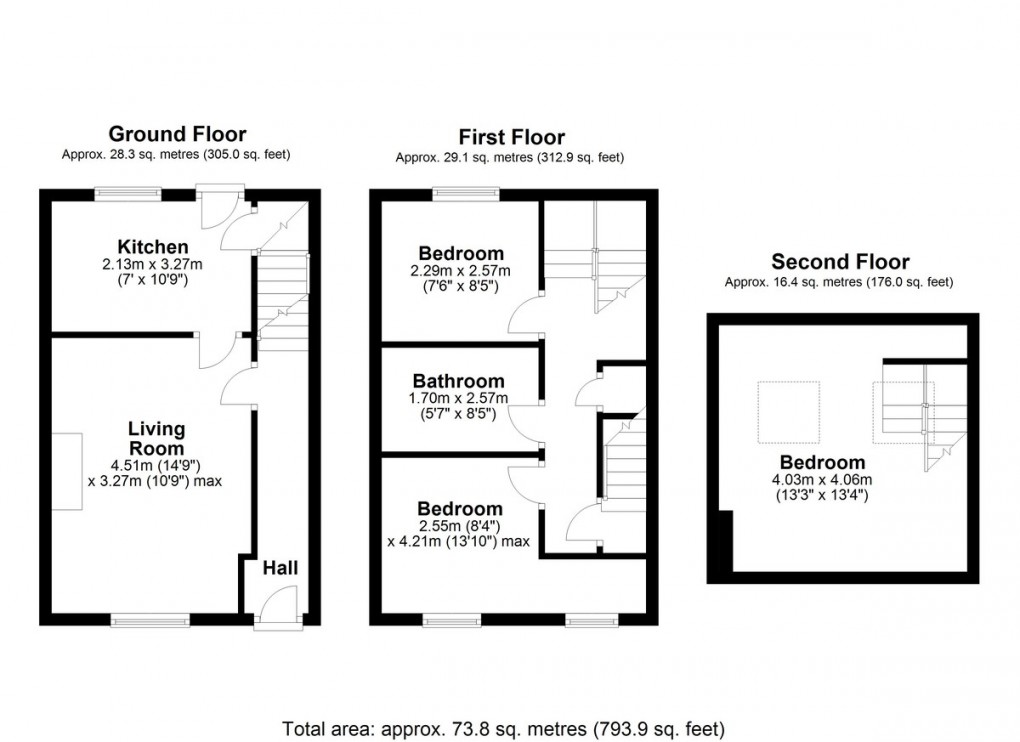 Floorplan for Lister Street, Moldgreen