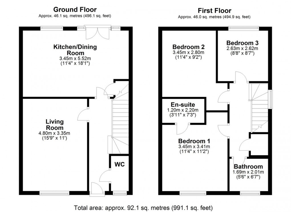 Floorplan for Willow Gardens, Scissett, Huddersfield