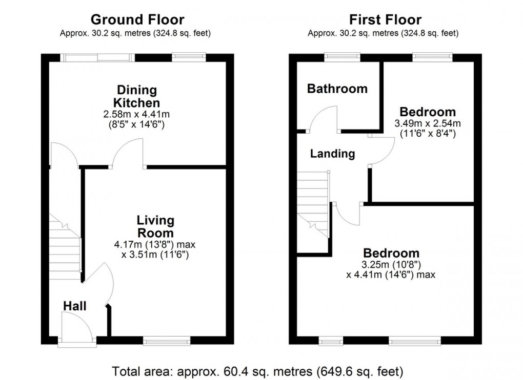 Floorplan for Park Avenue, Shelley, HUDDERSFIELD, West Yorkshire