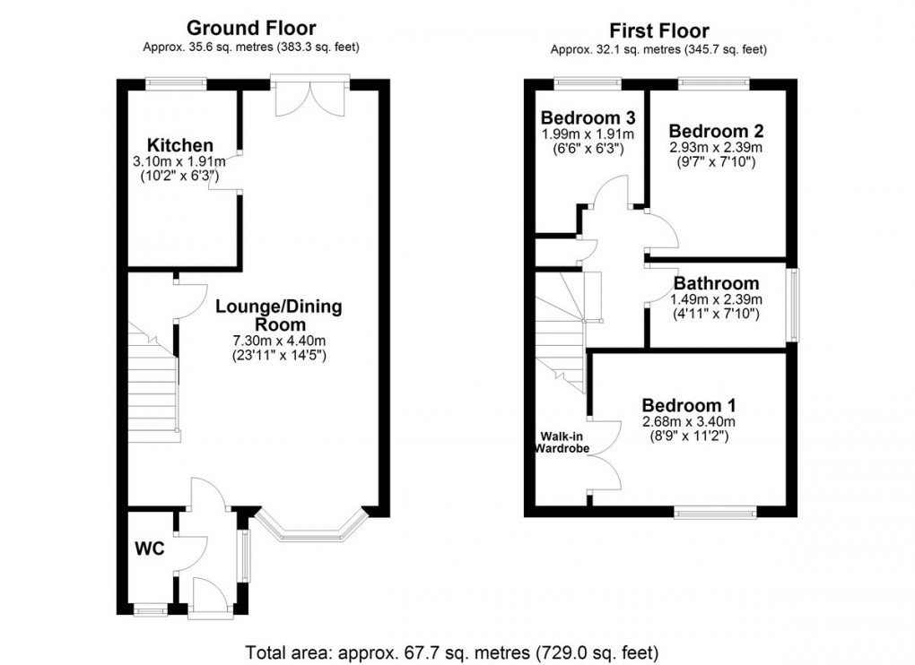 Floorplan for Skelmanthorpe, Huddersfield