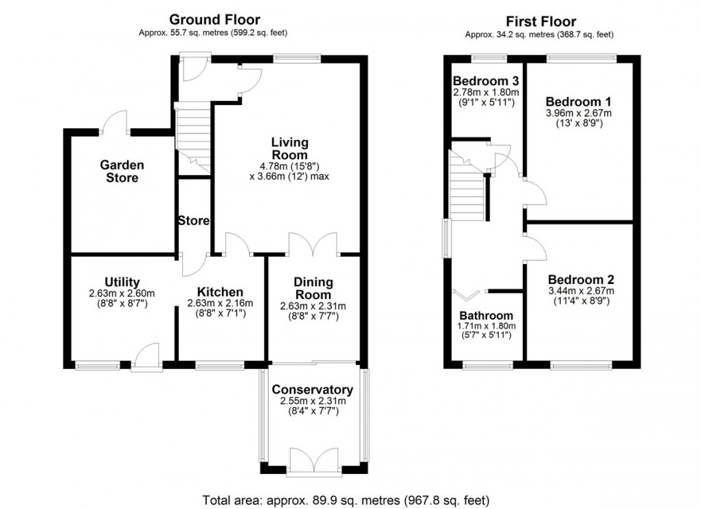 Floorplan for Holme View Drive, Upperthong, Holmfirth