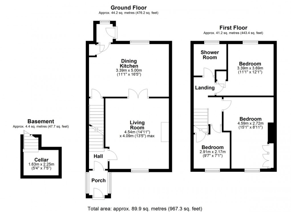 Floorplan for Almondbury Bank, Huddersfield