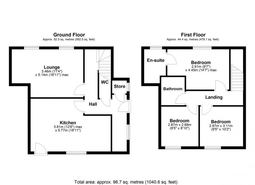Floorplan for Haigh Lane, Hoylandswaine