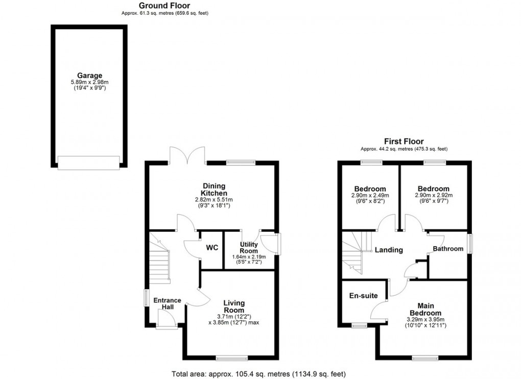 Floorplan for Jericho Way, Oakes, Huddersfield