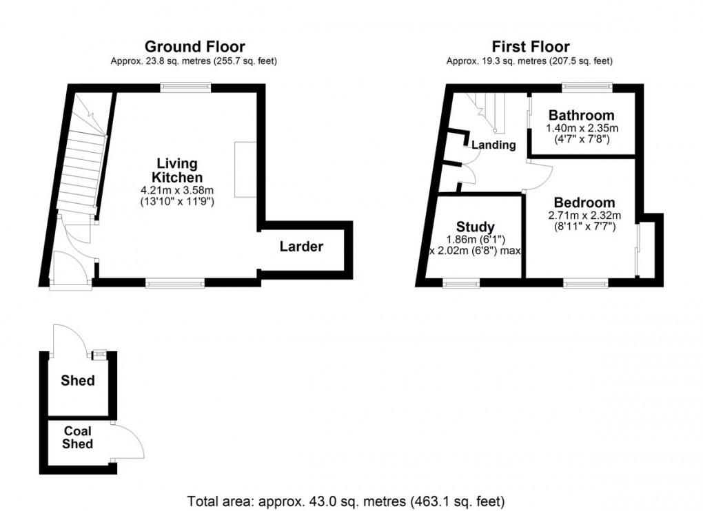 Floorplan for Paris, Scholes, Holmfirth