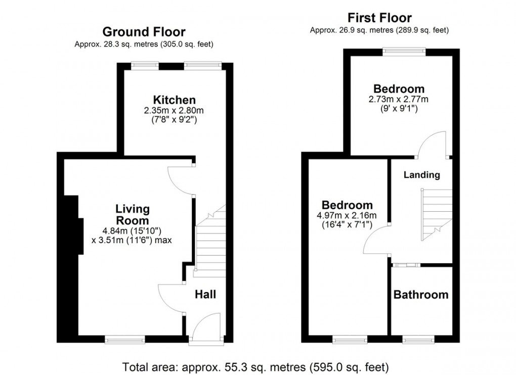 Floorplan for Woodley Cottage