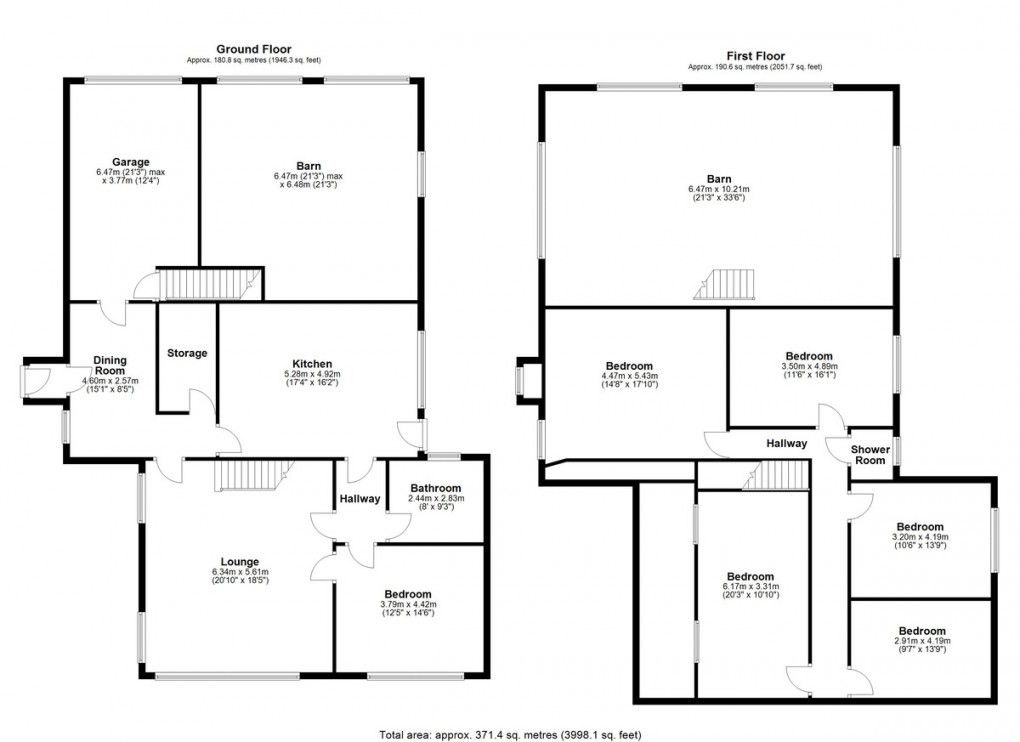 Floorplan for Land Farm Colden Hebden Bridge