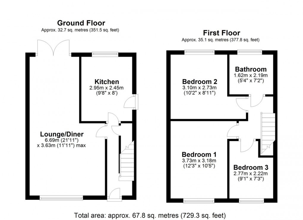 Floorplan for Stocks Drive, Shepley, Huddersfield