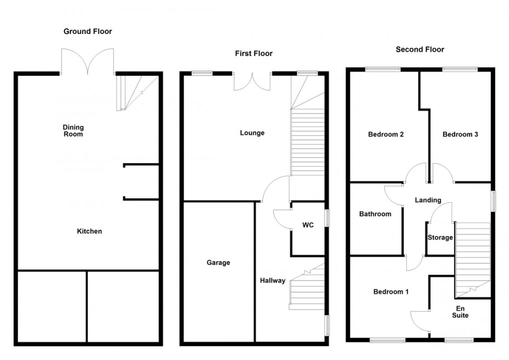 Floorplan for Dryden Way, Huddersfield