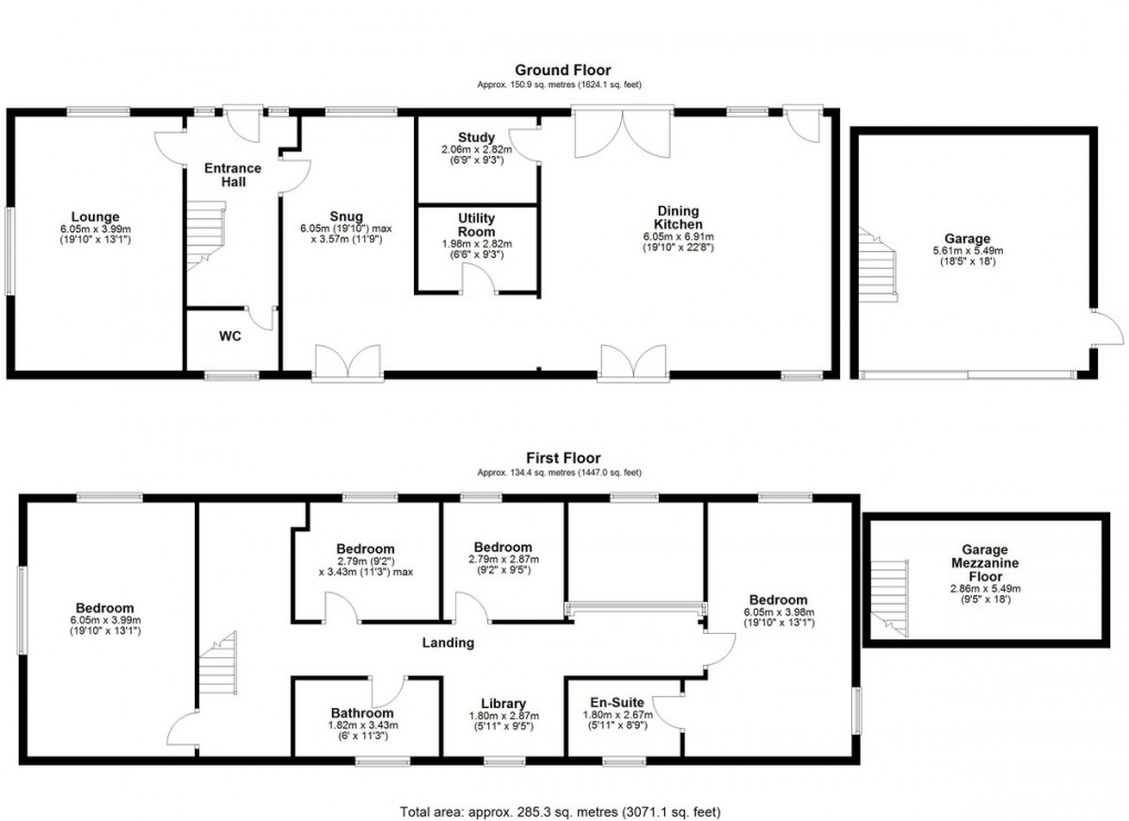 Floorplan for Dean Lane, Hepworth, Holmfirth