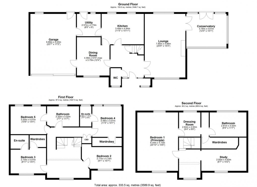 Floorplan for Stoodley Grange, Lee Bottom Road, Todmorden