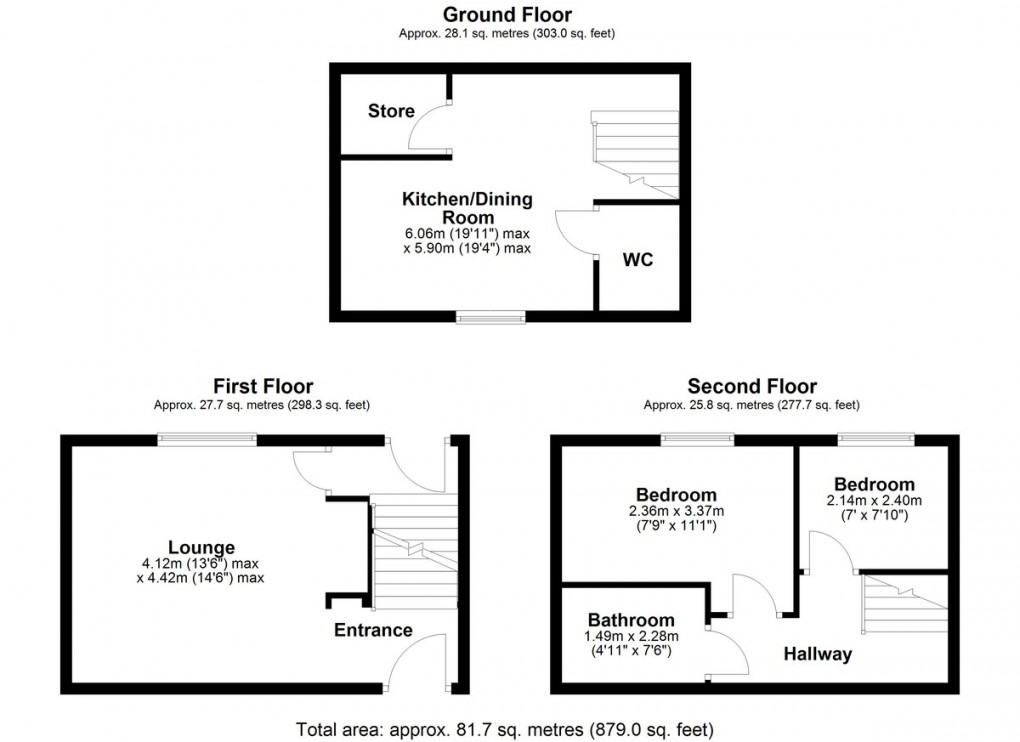 Floorplan for Cowlersley, Huddersfield