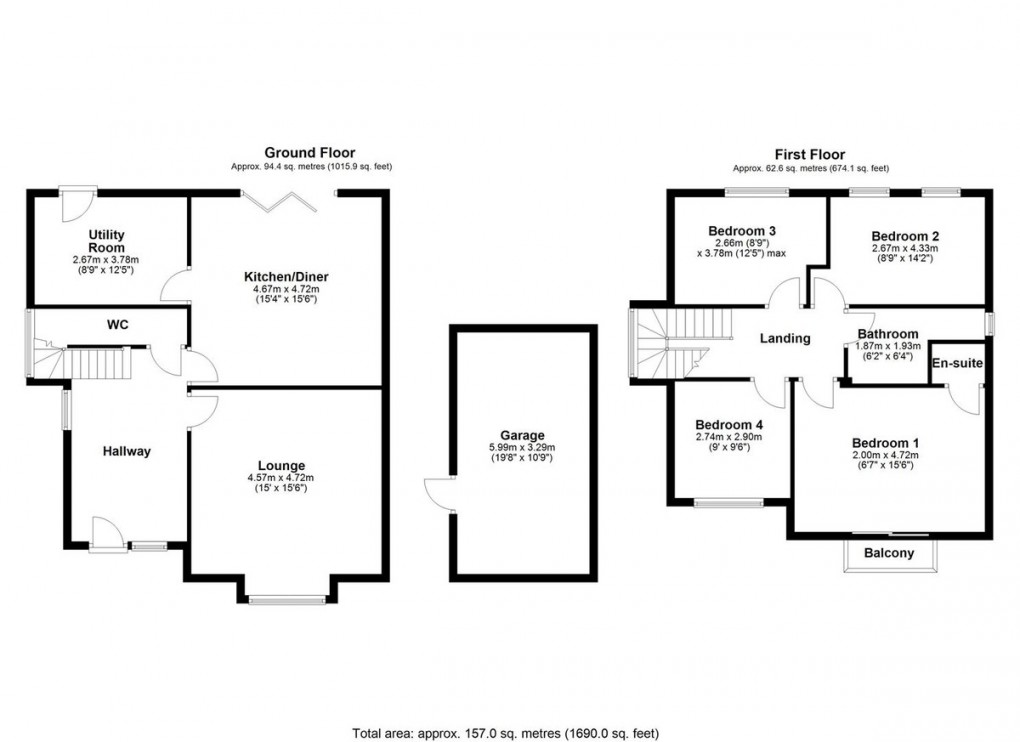 Floorplan for Thornesgate Mews, Wakefield