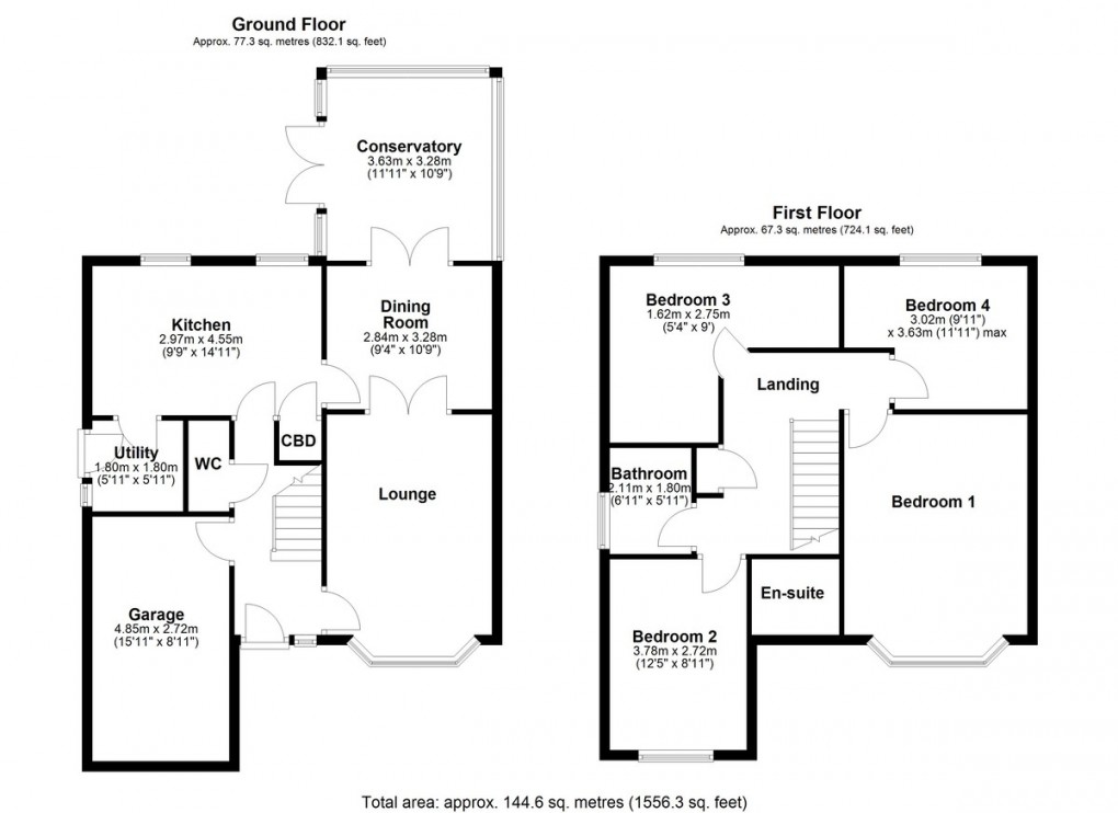 Floorplan for Honley, Holmfirth